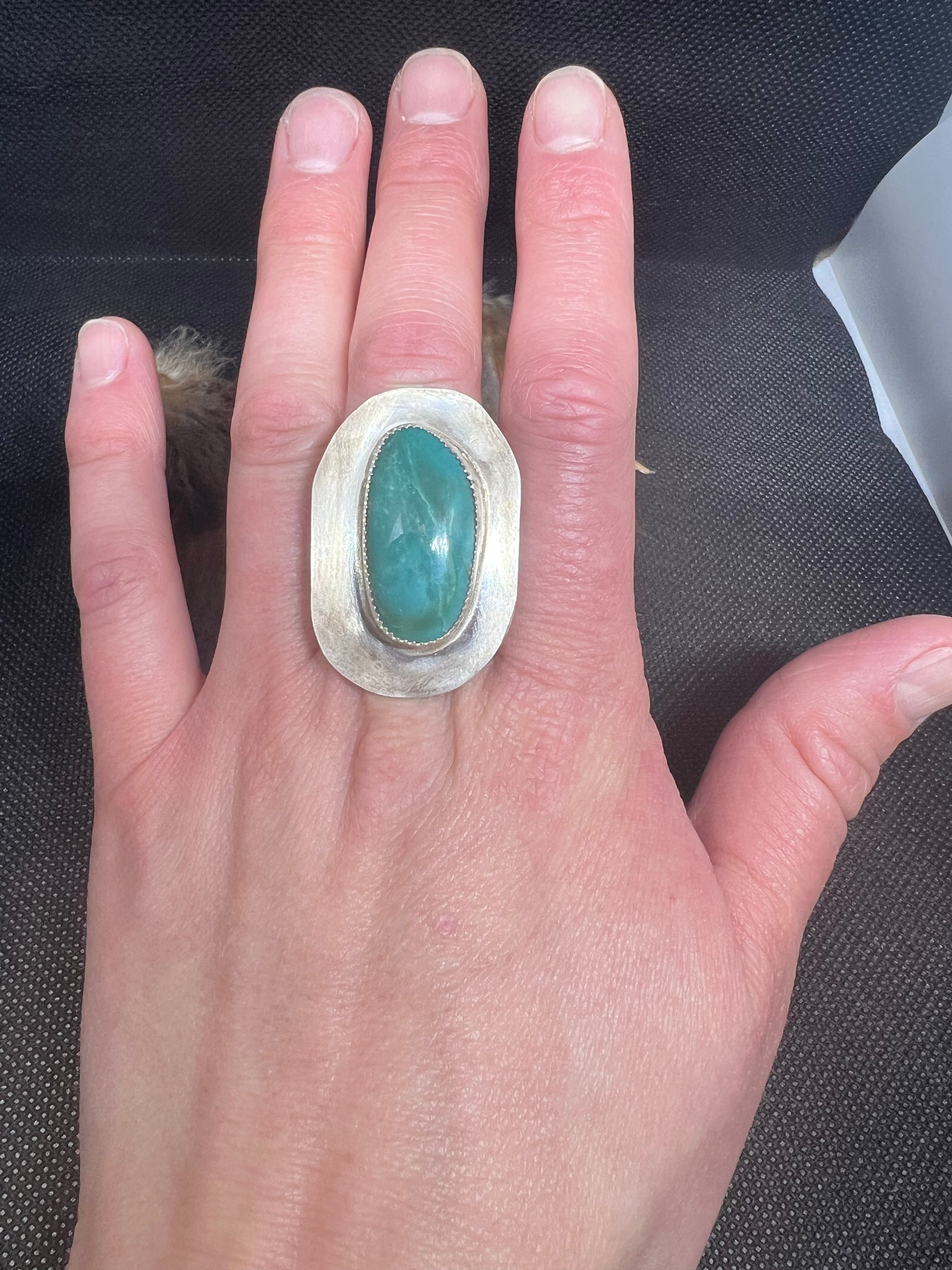 ✺Turquoise Chunky Ring✺Size 9✺